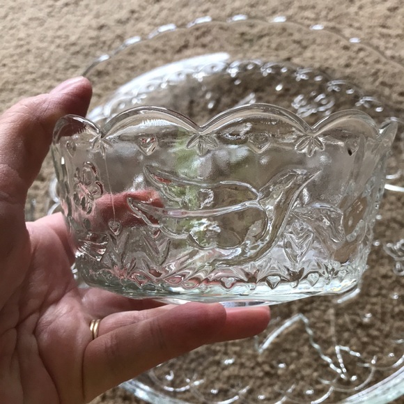 Vintage Spring Garden Chip & Dip Set by INDIANA GLASS - Picture 8 of 11